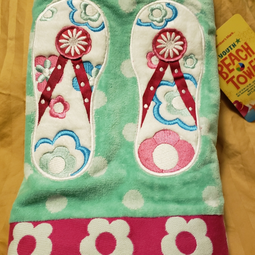 Beach Towel Flip Flop Mint NWT